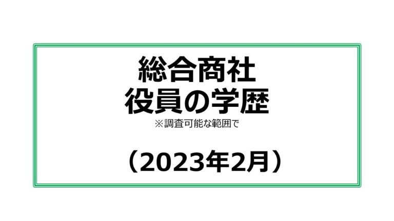 丸紅の役員一覧とプロフィール
