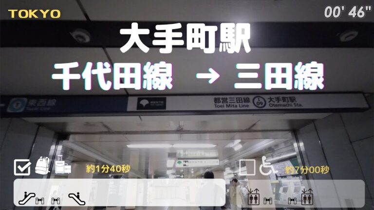 大手町と三田線・千代田線の乗り換えガイド