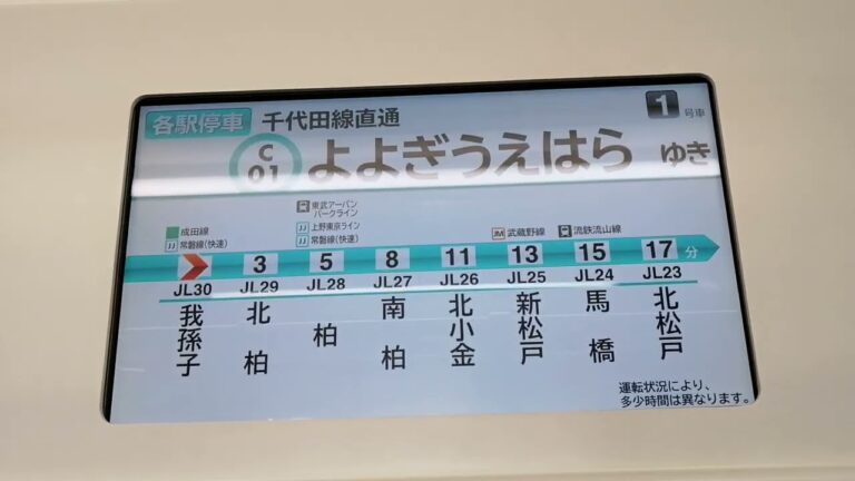 我孫子駅の千代田線時刻表ガイド